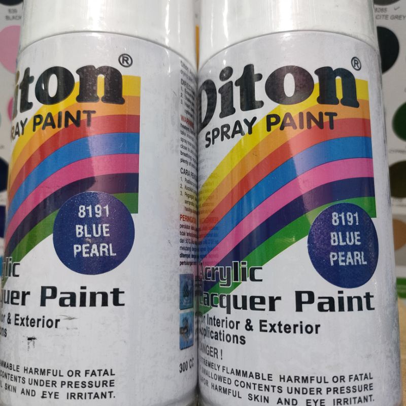 Pilok Pilox Cat Semprot Diton Blue Pearl 8191 Biru Tua Mutiara Metalic Metalik 300cc Spray Paint