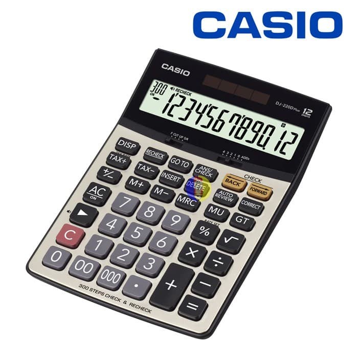 

TERPERCAYA CASIO DJ-220DPLUS - Kalkulator Toko/Dagang - Fungsi Cek - 12 digit