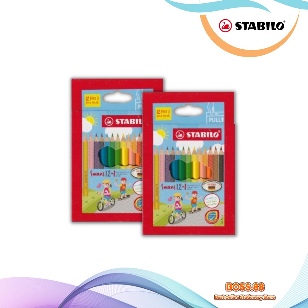 

PENSIL 12 COLORS PENDEK STABILO SWANS 1871