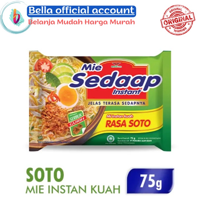 

Mie sedap Sedaap Kuah Soto 75 gr