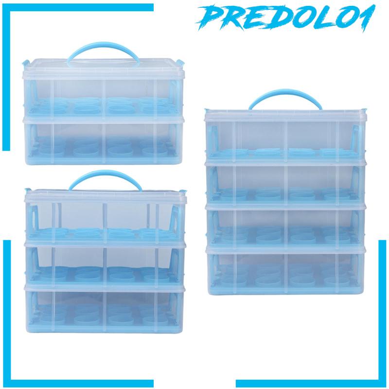 [Predolo1] Cupcake Carrier Storage Wadah Transporter Makanan Tempat Kue Kering