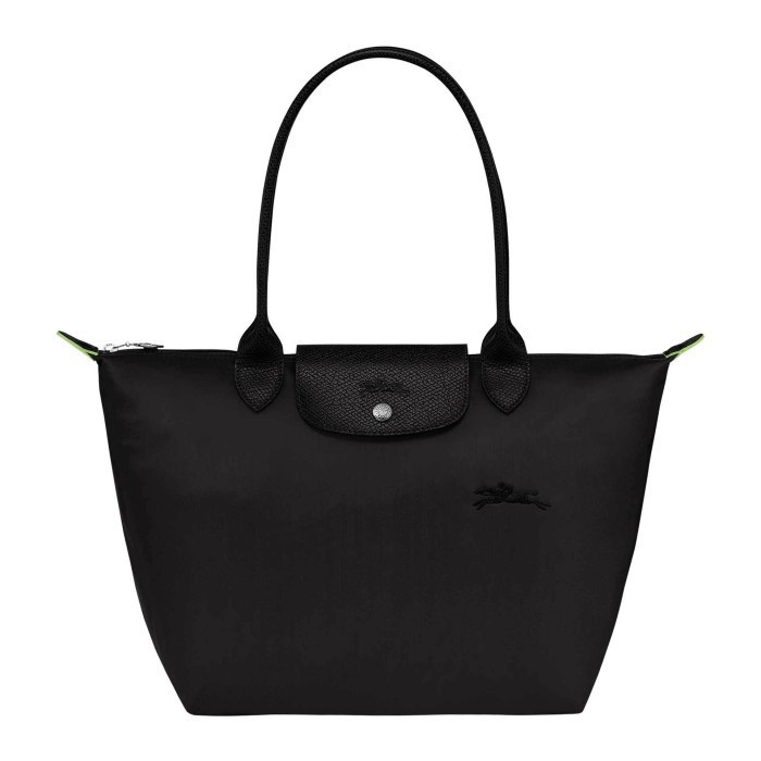 Lonchmp Le Pliage Green Large Long Handle Tote Bag All Black(31x30x19)