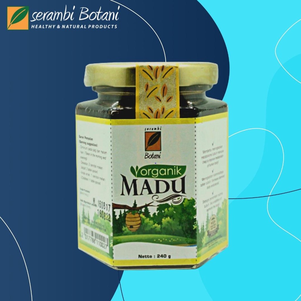 

Madu Murni Organik 240gr Standar Internasional Serambi Botani
