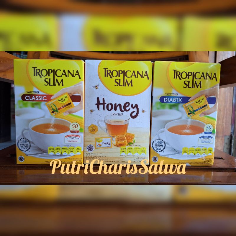 

Tropicana Slim Sweetener Classic 50sch ~ Honey 50sch ~ Diabtx 50sch