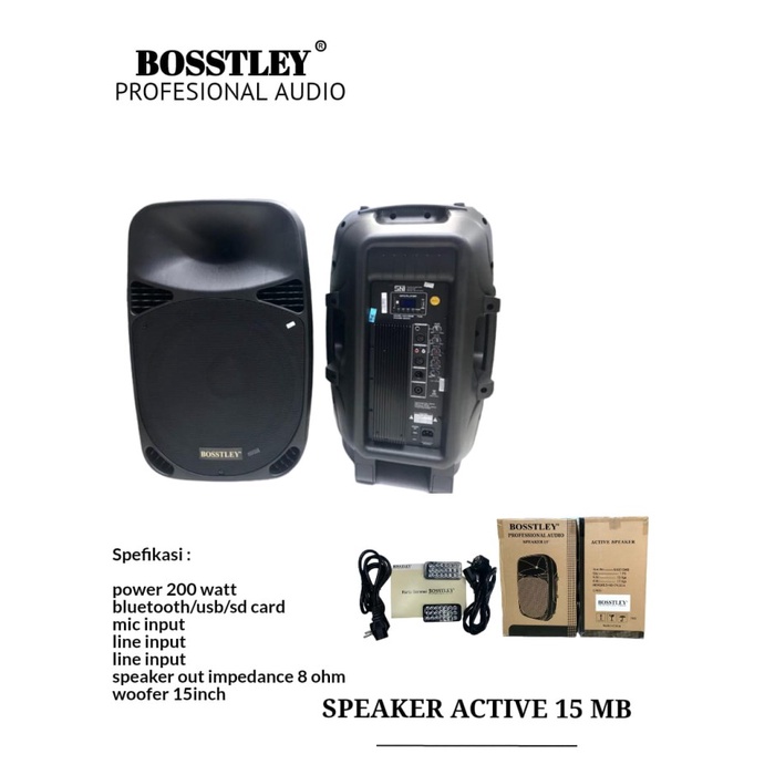 Speaker Active 15MB Bosstley 15 Inch 15 MB