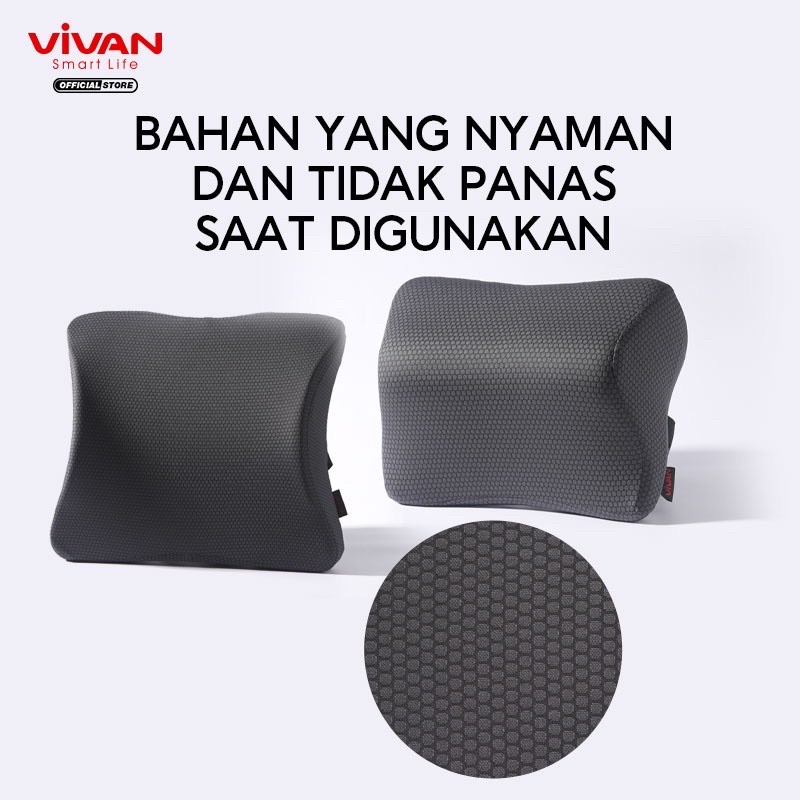 VIVAN VCP01 VCP02 Bantal Mobil Senderan Leher / Punggung Memory Foam Car Headrest / Lumbar Pillow-Garansi 1 Tahun