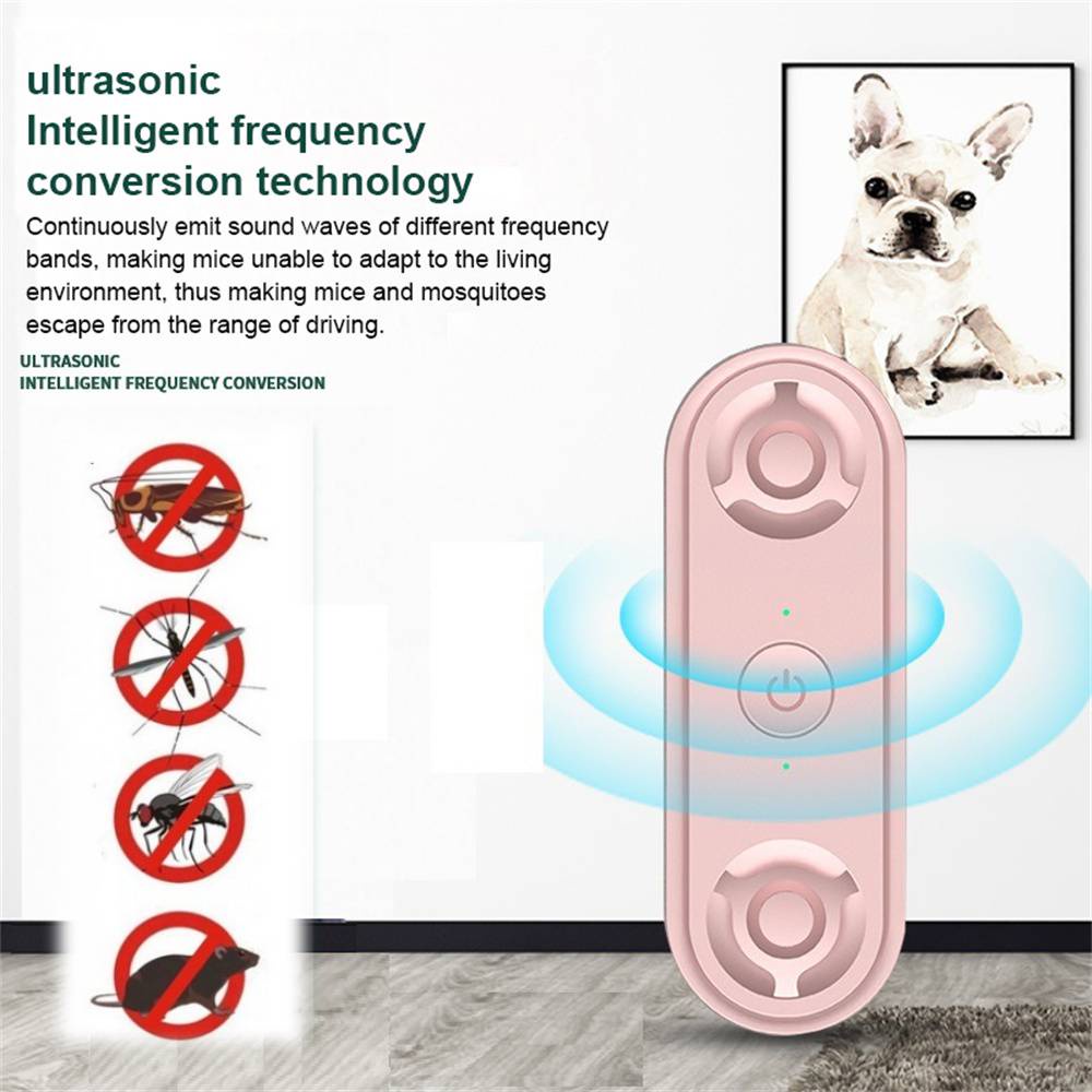 ღ Aman dan Bebas Racun Terompet Ganda Ultrasonic Serangga Pengusir Tikus Nyamuk Membunuh Optical Driver
