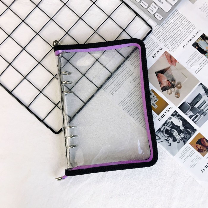 

SPECIAL cover binder pvc transparan resleting besi warna Code 5295