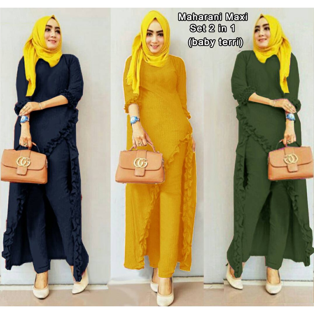 PIK - Maxi Maharani L(73141), XL(7663), XXL(83151) / BEST SELLER/ MAXI WANITA JUMBO/ GAMIS MUSLIM