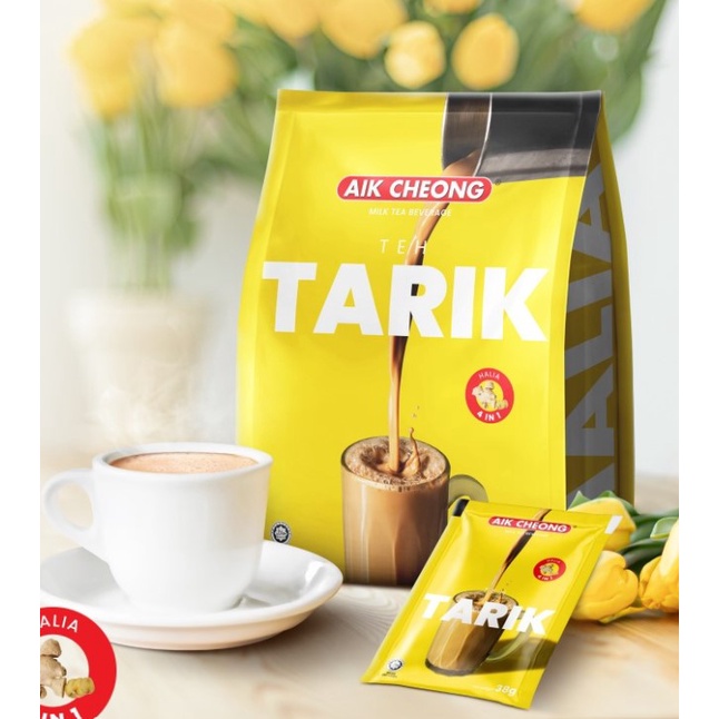 

Aik Cheong 4 in 1 Teh Tarik Classic Milk Tea Silky Smooth 600 gr (15 sachets x 40 gr) / Aik Cheong Teh Tarik Halia Less Sugar 456 gr ( 12 sachets x 38 gr)
