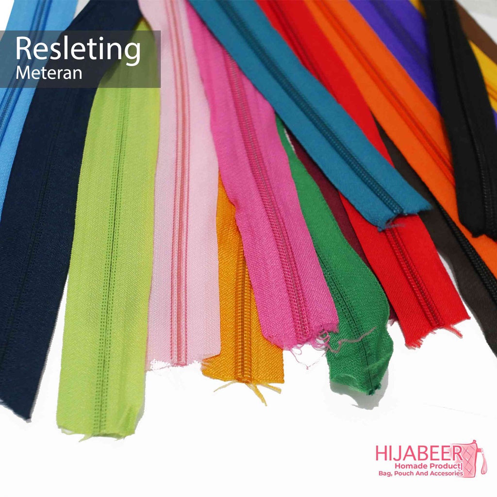 Resleting Warna Gigi Plastik Meteran  No 5  Per 4 Meter