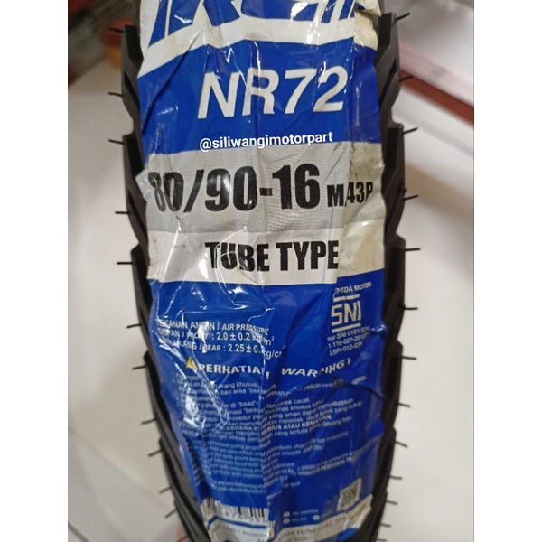 Ban Motor Tube Type (BUKAN TUBLES) IRC 80/90-16 NR72 Ban Motor Ring 16 Ban Luar Motor
