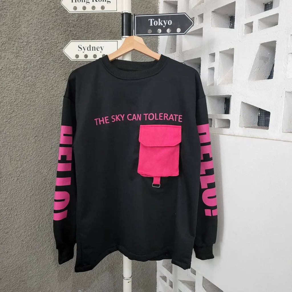 MVP - Hello PockyPink Oversize - Sweater Oversize Kekinian