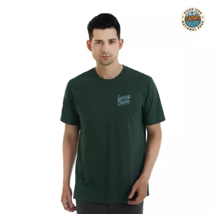 bismillahEIGER ap   TN GUNUNG LEUSER NATIONAL PARK TEES kaos baju - olive, S