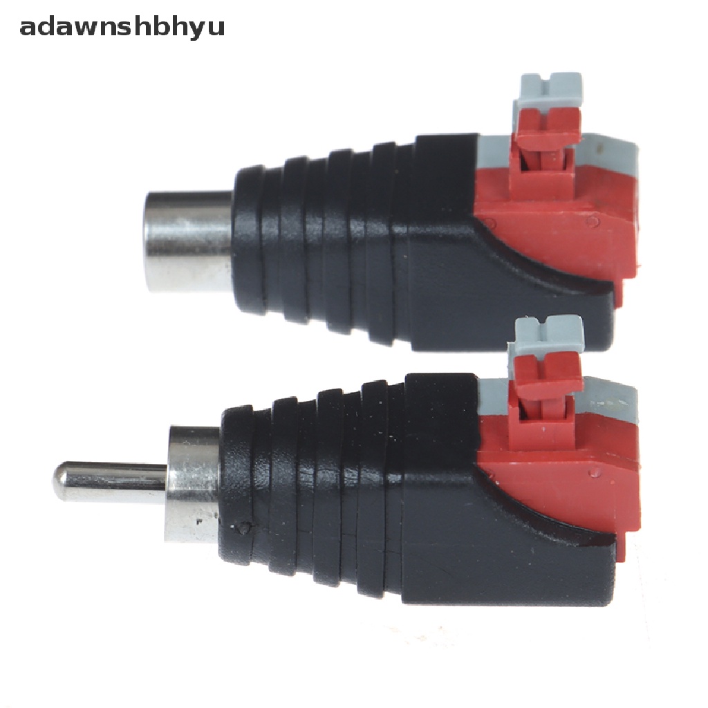 Kawat Speaker adawnshbhyu Kabel A/V Ke Audio Male Famale RCA Konektor Tekan Plug Terminal ID