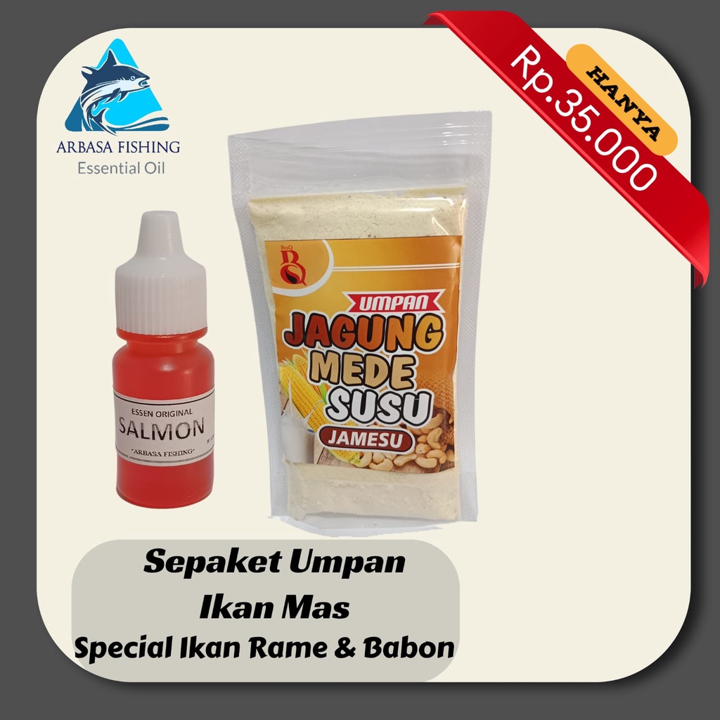 Bayar Ditempat | Sepaket Umpan Ikan Mas Umpan Siap Pakai | Special Ikan Rame & Babon | Umpan Pancing