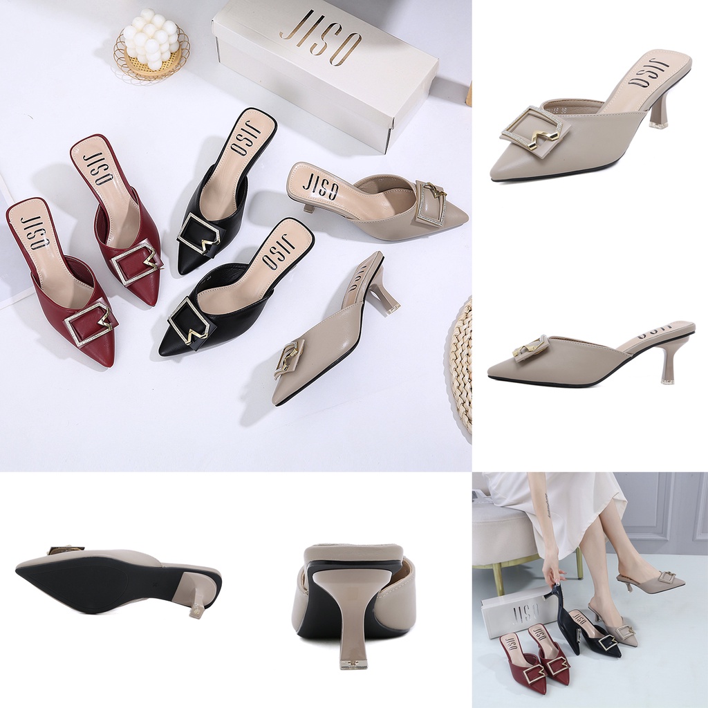 JISO RYONA KERINA-58 Sandal Pesta Wanita Heels 7cm Import