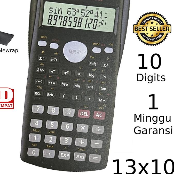 

Pasti Laris Kalkulator Sekolah Scientific ESA 350 - Calculator Ujian Ilmiah sin cos tan 66R!!