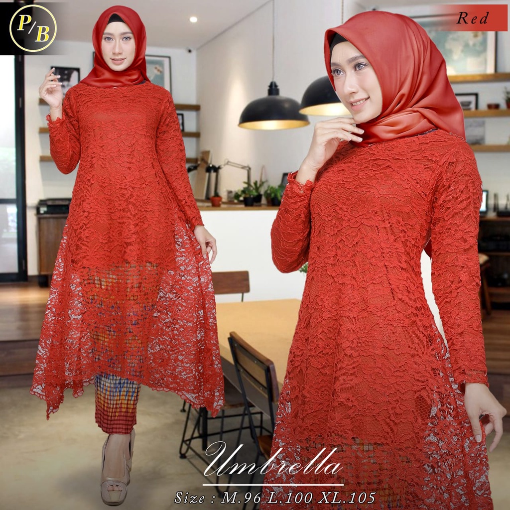 HANYA ATASAN TUNIK AJA TANPA ROK  Fashion Muslim Pakaian Muslim Wanita Tunik wanita Brukat UMBRELLA 