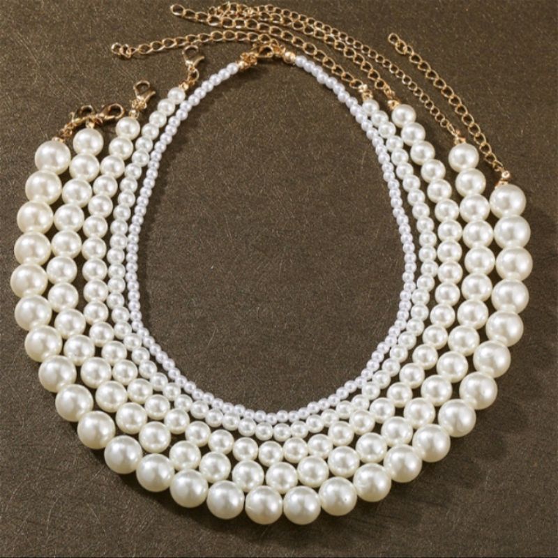 Kalung Mutiara / Necklace Pearl / Kalung Korea Rantai Mata Mutiara