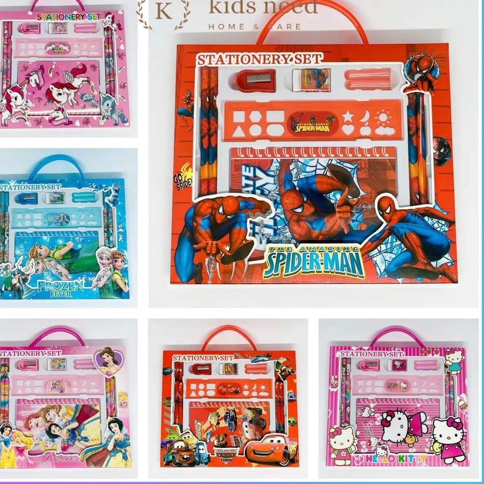 

[PRODUK ERHN7] Paket alat tulis 10 in1 / Alat tulis set karakter / Stationery set Lucu Hadiah A0M