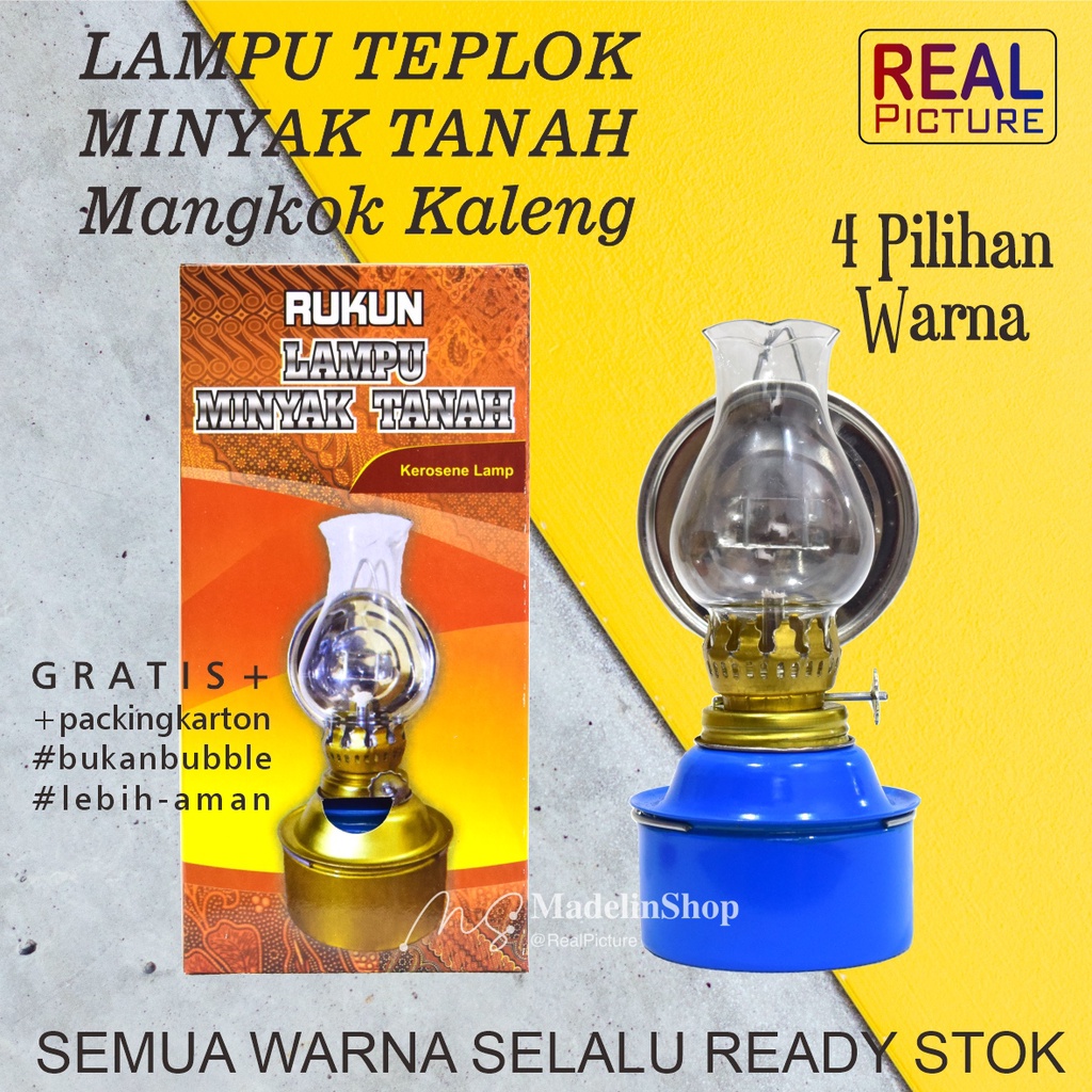 Jual Lampu Ublik Teplok Minyak Tanah Semprong Kaca Mangkok Kaleng Rukun