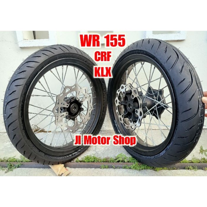 SEPAKET VELG SUPERMOTO SUPER MOTO WR 155 CRF 150 KLX 150 PLUS BAN