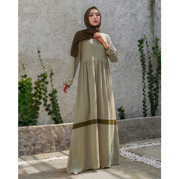 Gamis Syar'i Super Jumbo Terbaru Baju Muslim Wanita Kekinian LD 140