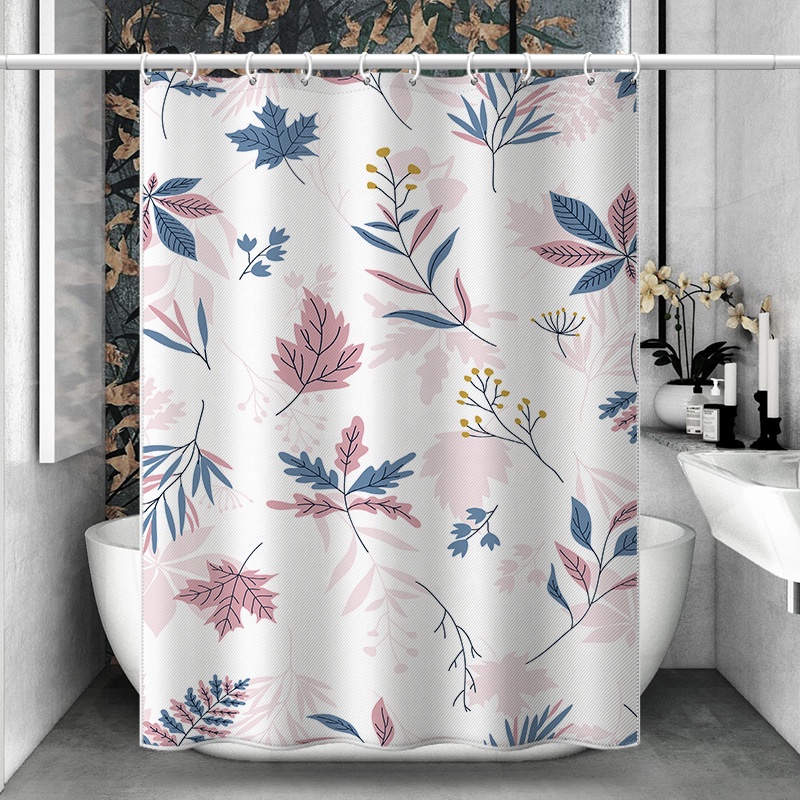 Tirai Kamar Mandi Shower Curtain 180 x 180 cm Bahan PEVA Anti Air