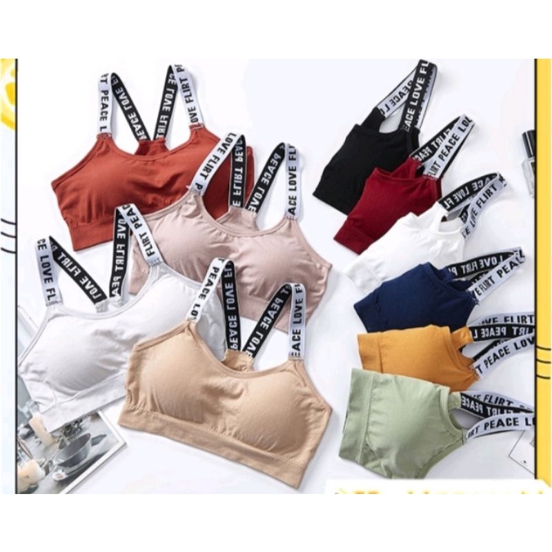 Bra Sport pusat up gym fitness / senam / zumba / yoga