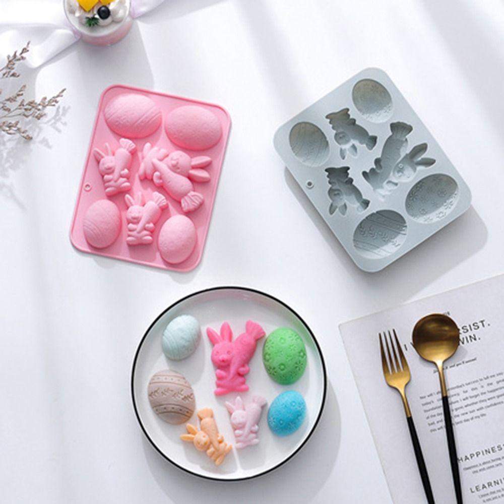 Top Easter Silicone Mold Handmade Cetakan Sabun Dekorasi Liburan 8rongga