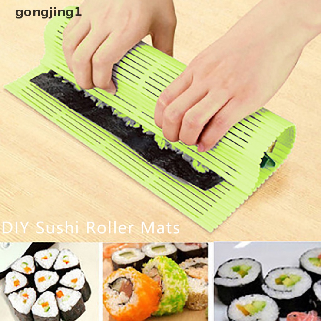 Ggg GREEN DIY Silikon Sushi Roller Mats Tikar Reusable Sushi Rice Roll Mold Mat ID