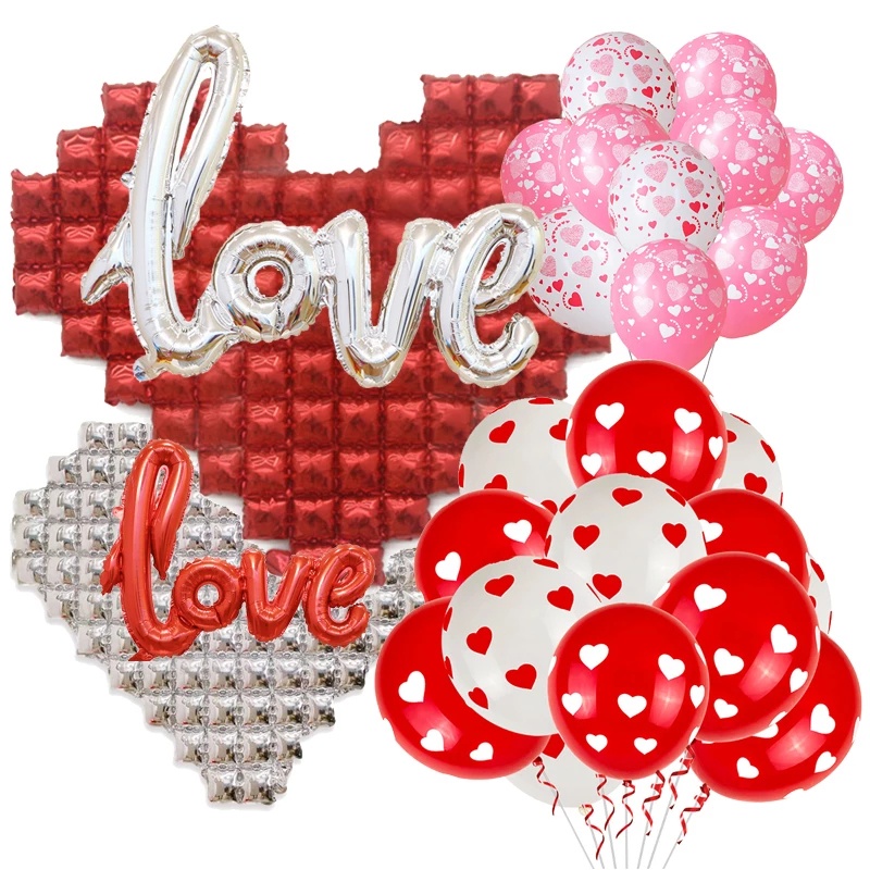 High Quality Valentine Day Balon Untuk Anak Dewasa Ulang Tahun Pernikahan Dekorasi Rumah Perlengkapan Pesta Rose Gold LOVE Shape Aluminium Foil Balloons