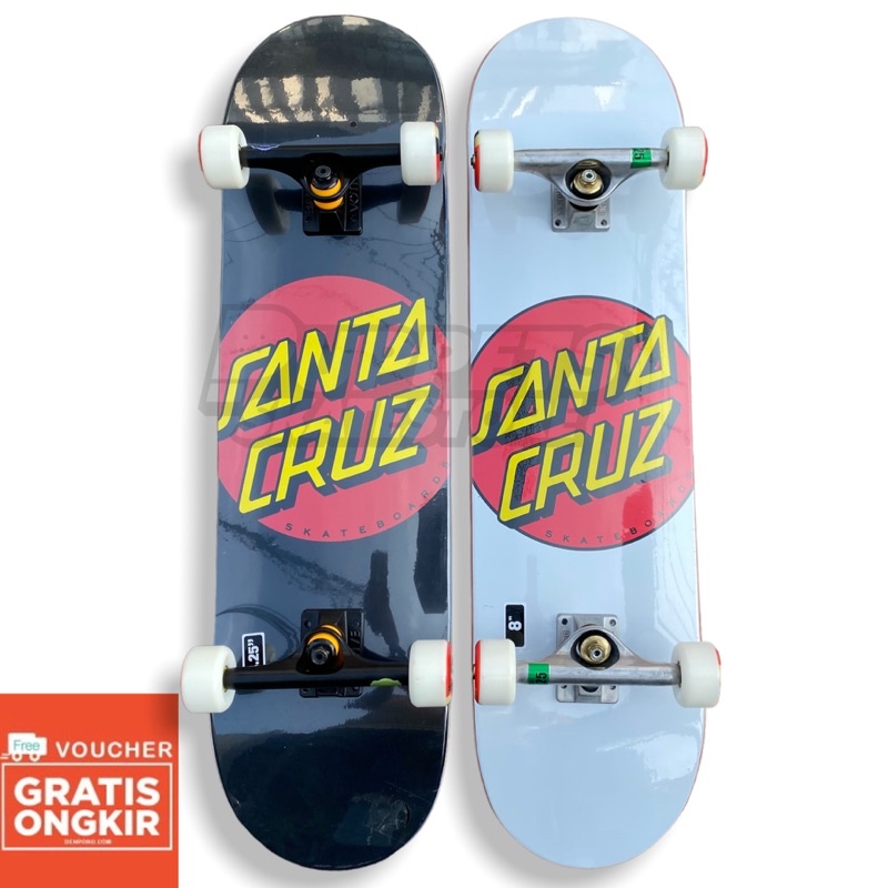 SANTA CRUZ premium skateboard fullset size 8.0 lengkap truck wheels