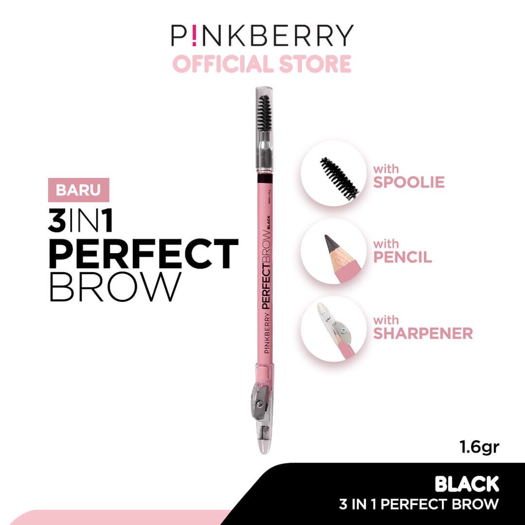 Pinkberry Perfect Brow Black | 1.6 g