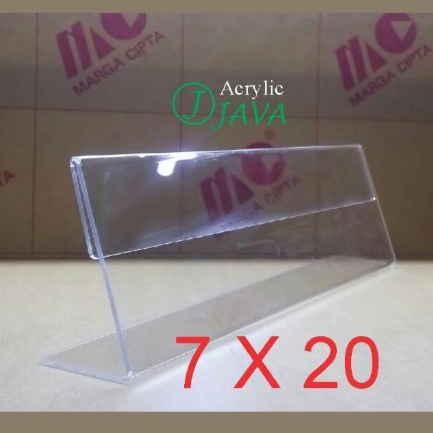 

(T-E1E)(➸) DESK NAME/ACRYLIC NAME PLATE/PAPAN NAMA AKRILIK MEJA (7X20) 1 SISI paling laris