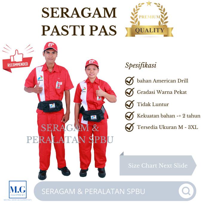 (PROMO) Seragam Pertamina Pasti Pas+Topi+Tas|Baju Operator Pria Wanita