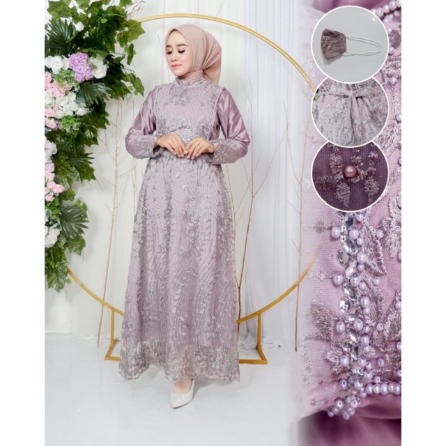 NEW ARRIVAL // ALYA DRESS // BAHAN TILLE PREMIUM MIX VELVET  PLUS HIASASAN BORDIR PAYET // BAJU PESTA // SERAGAMAN // KELUARGA KELUARGA // KEBAYA WISUDA // By Nasyef