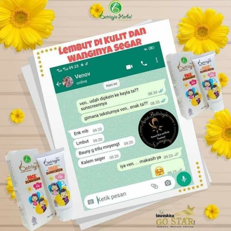 SUNCREEN ANAK BATRISYIA HERBAL BPOM