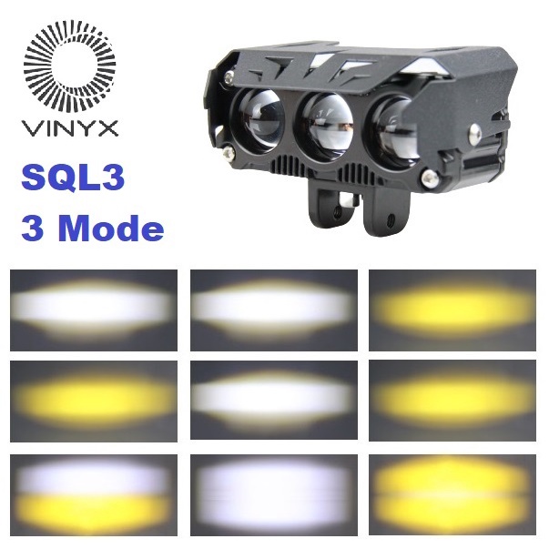 Lampu Tembak Sorot LED Laser Gun VINYX SQL3 SQL2 D2 Mobil Motor SQL 3 Warna Putih Kuning CSP Lasergun SQL 3 SQL 2