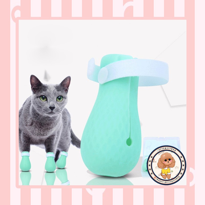 Sepatu Silicone Mandi Anti Cakar Kucing