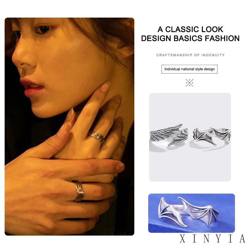 【bayar di tempat】Angle Wing Ring cincin sayap malaikan lucifer devils unisex pria wanita