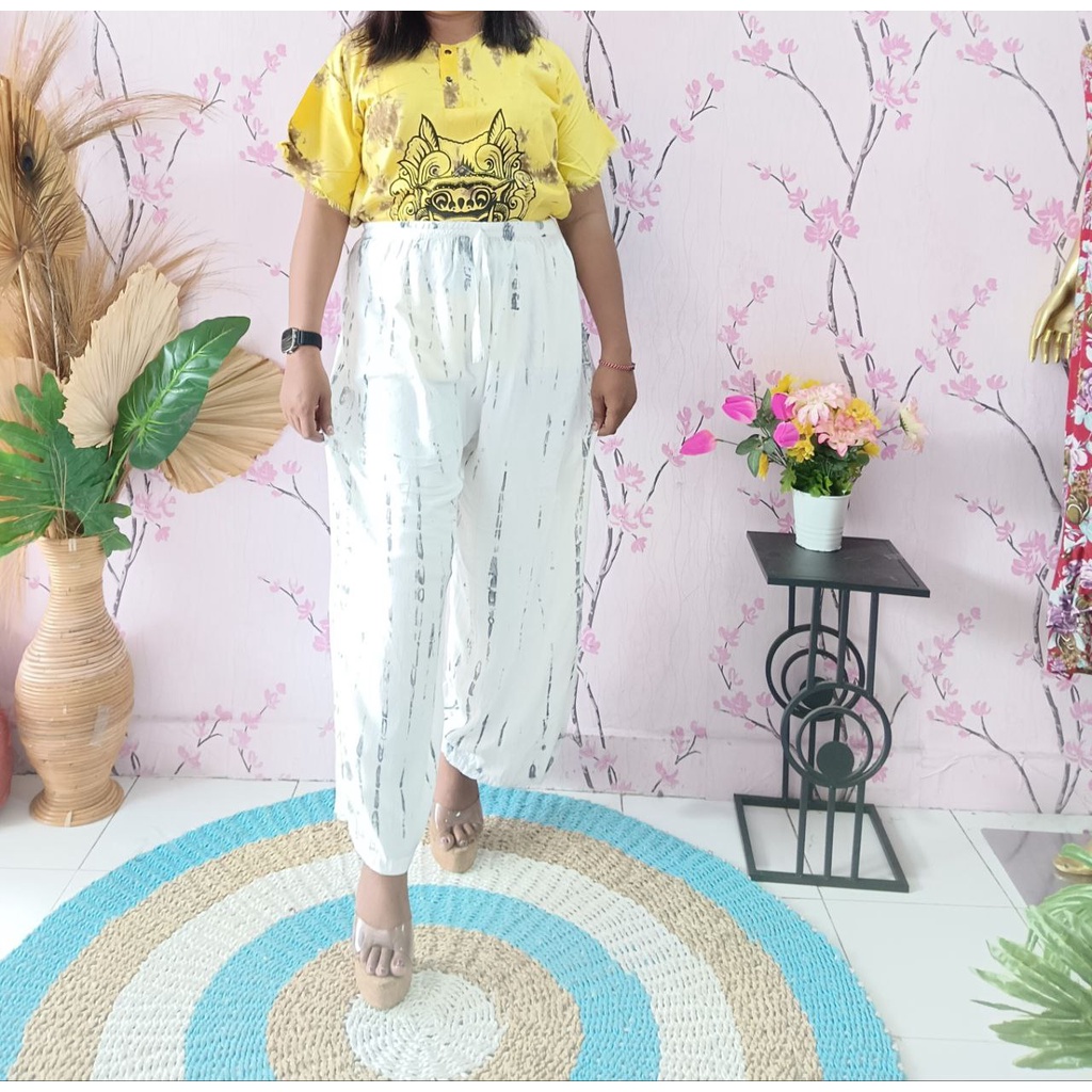Celana Kulot Panjang Jumbo Wanita Tie dye / Kulot Jumbo Big Size Murah / Kulot Bigsize Wanita Rayon
