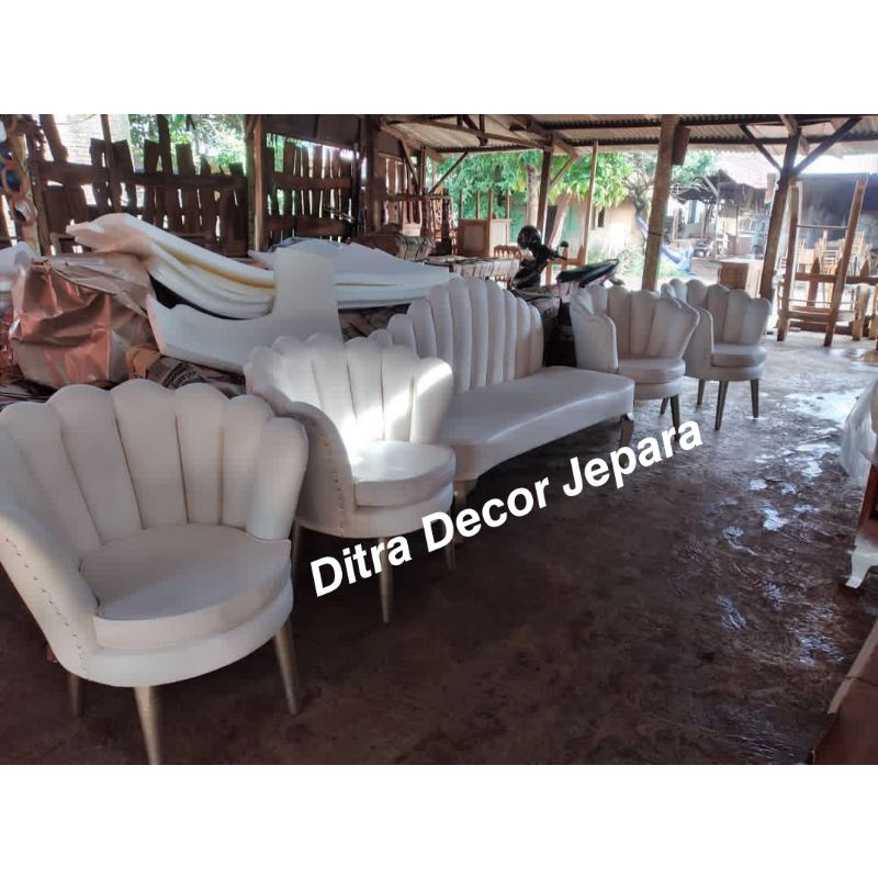 kursi manten kerang / sofa manten kerang / kursi pelaminan kerang / sofa pelaminan kerang