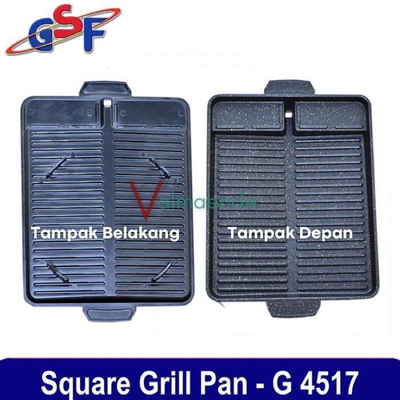 Grill Pan Panggangan BBQ anti Lengket GSF 4517 Yakiniku Bulgogi Pan Alat Pemanggang Multifungsi