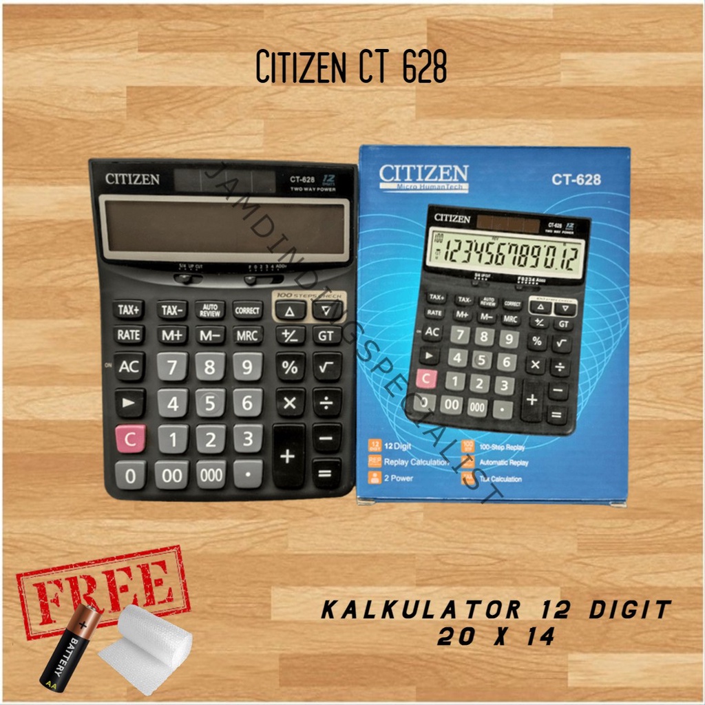 

Kalkulator Mesin Hitung Kantor Dagang Sekolah Besar 12 Digit 20cm X 14cm CT 628