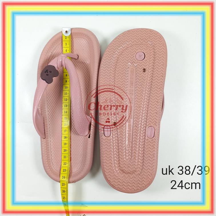 M2288GL1 Sandal Jepit Wanita Bear Anti Slip Glanzton Sendal Cewek Karet Jelly Empuk Premium Wonderly