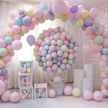 100 pcs BALON MACARON / BALON LATEX PASTEL 12INCHI