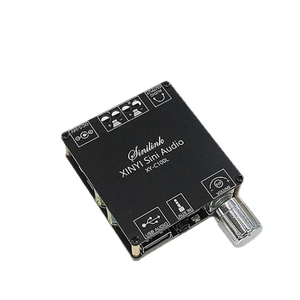 Sinilink XINYI Audio Amplifier Bluetooth 5.0 Class D 2x100W - XY-C100L ( Mughnii )