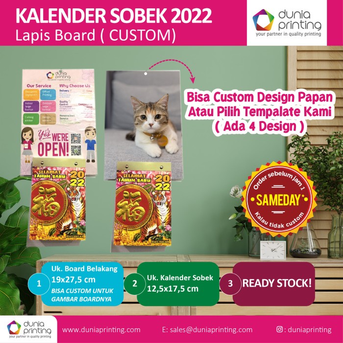 

FREE ONGKIR Kalender Sobek 2022 Code 2280